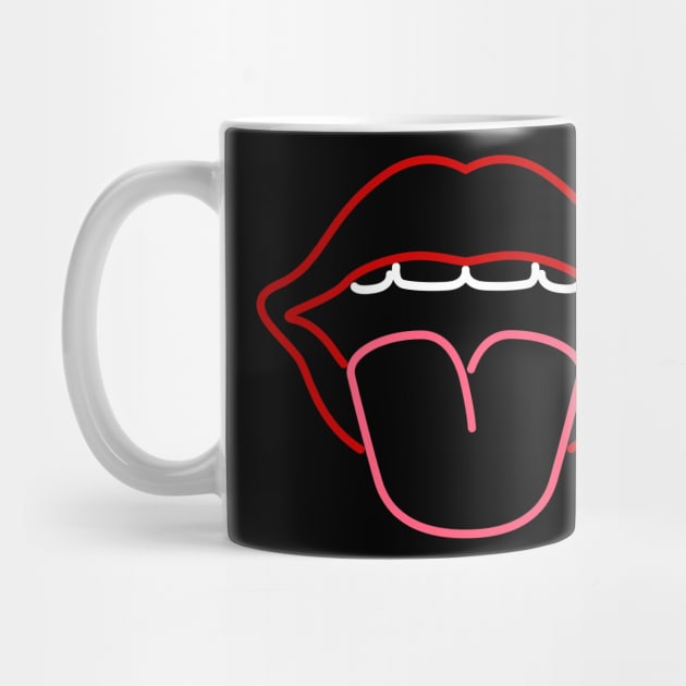 Cool Outstretched Party Tongue Funny Ironic Gift by peter2art